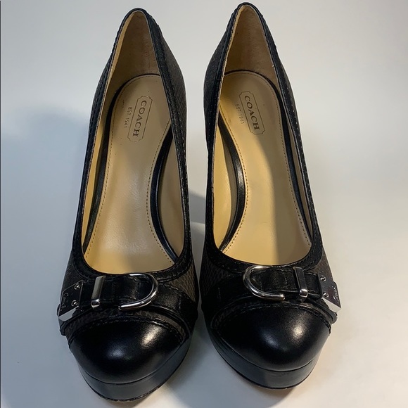 Coach platform heels size 8 M snake skin - Picture 4 of 11
